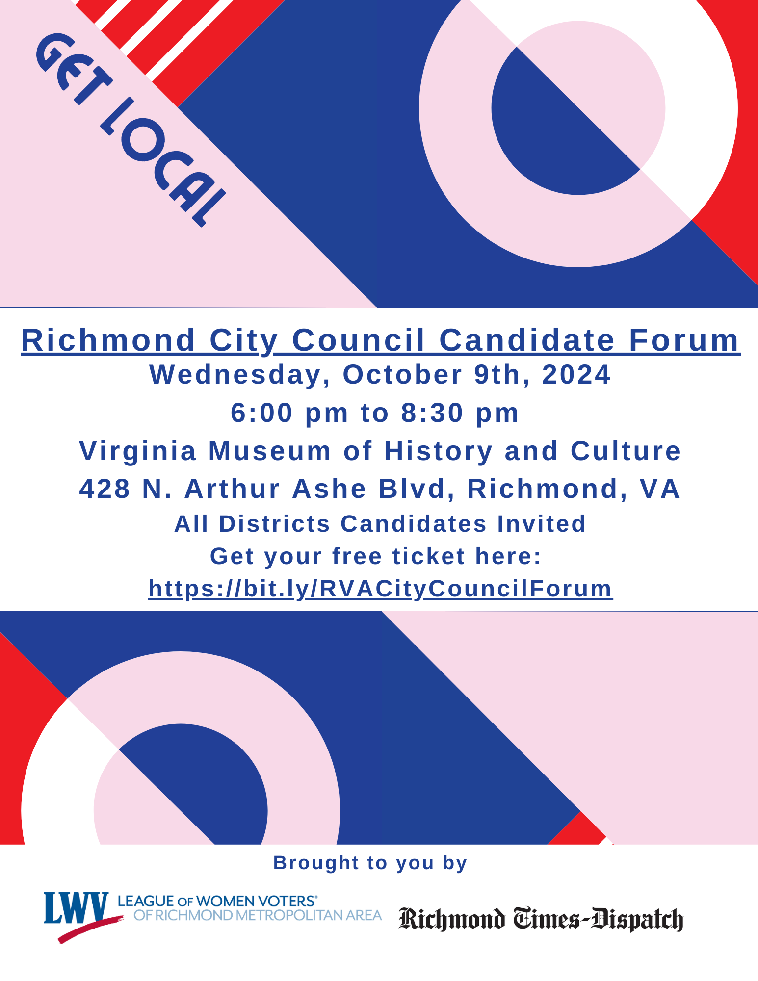 flyer for city council candidate forum